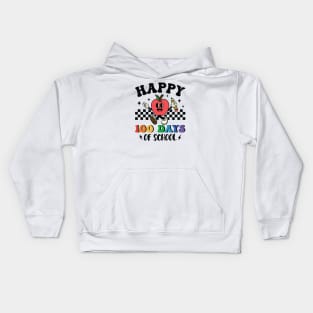 Happy 100 Days Of School Red Apple Happy Kids Hoodie